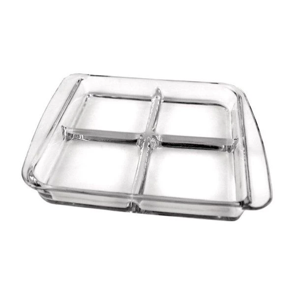 Менажница 4 секции 16*14*4,5см 100мл*4шт стекло Baroque подар.уп. PD1312GCL (12)