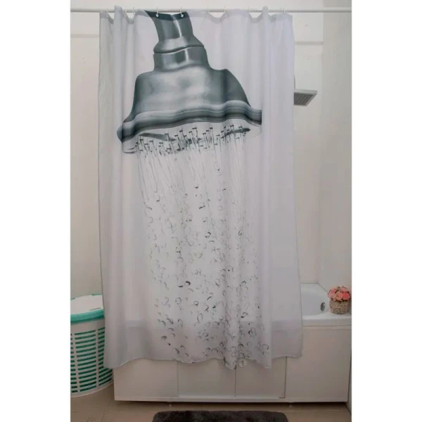 Штора для ванной с утяжелителем 180*200см полиэстер SHOWER DR-60052 (24)