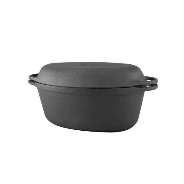 Утятница 5л h20см чугун с крышкой-сковородой 32см h13см (5)