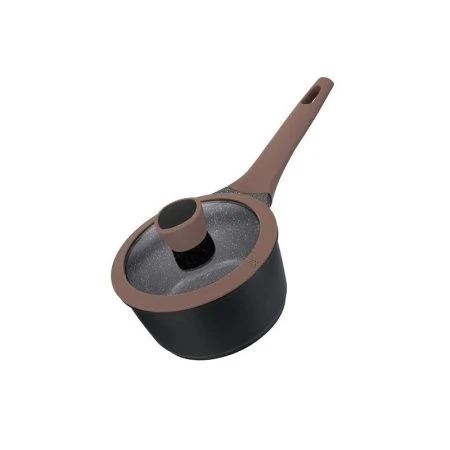 Ковш 1,3л кованый алюминий АП Eleganto c стекл.крышкой 16см ручкой Soft Touch индукция 93-AL-EG-3-16 (6)