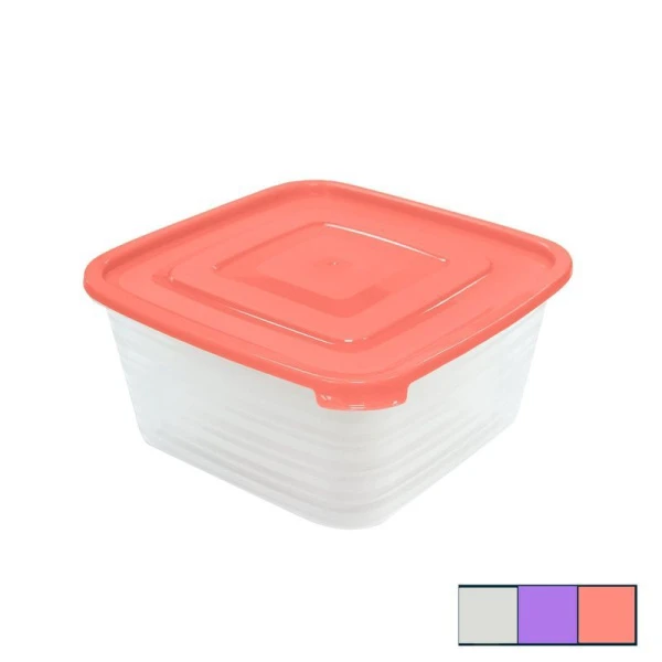 Контейнер пищевой набор 3шт 0,45/0,9/1,4л пластик УНИКО квадратный С219 (24)
