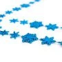 Новогоднее украшение бусы на ёлку синие "Снежинки" НУ-6753