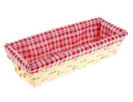 яяяКорзинка плетеная 26*6,5см бамбук Клеточки 844961