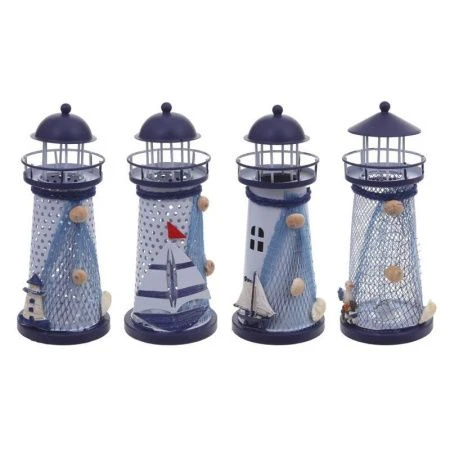яяяФигурка Маяк с подсветкой металл 8*8*19cм 4 вида (96)