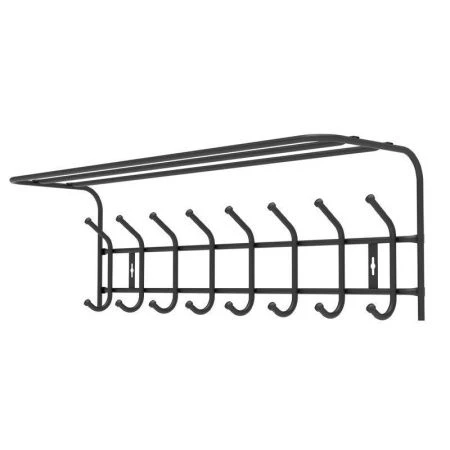 Вешалка с полкой настенная 808*262*245мм металл ВП8М черная (5)