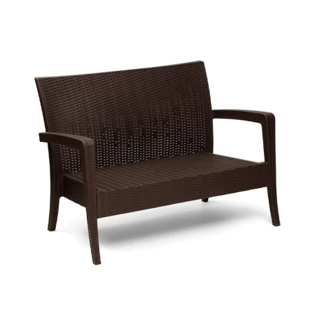Диван 128*77*89см пластик Rattan Ola dom нагрузка до 200кг коричневый (1)