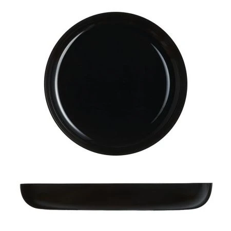 Блюдо 25см стеклокерамика ФРЕНДС ТАЙМ БЛЭК глубокое 71176 (12)