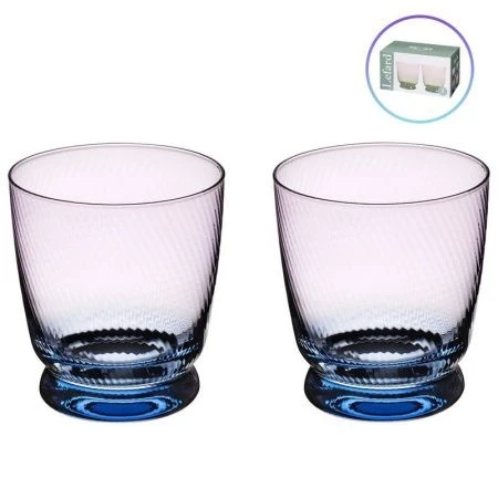 Стаканы набор 2шт 360мл стекло Twist & Shine фиолетовый (20)