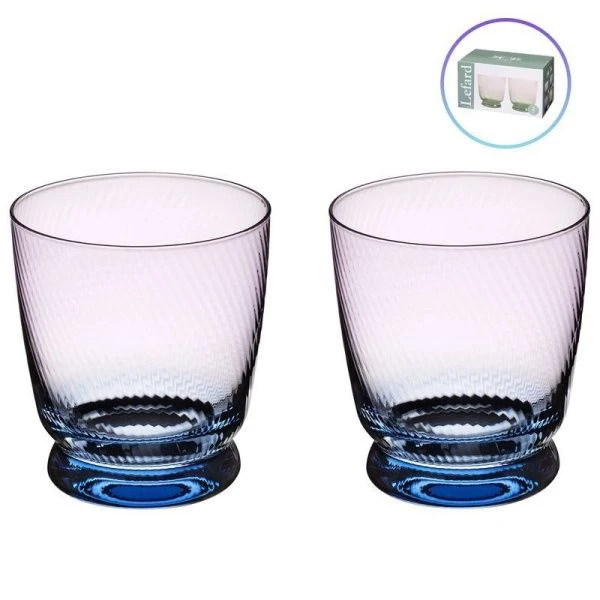 Стаканы набор 2шт 360мл стекло Twist & Shine фиолетовый (20)