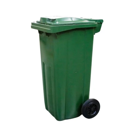 Бак для мусора 120л 48*55*100см пластик Profi зеленый на колесах (1)