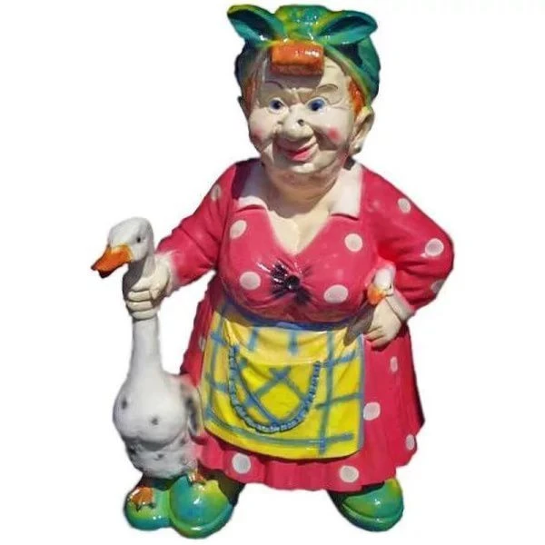 Фигура садовая ТЕЩА С ГУСЯМИ 85см гипс