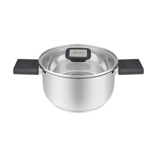 Кастрюля 3,2л h11,5см нерж.сталь ANSER со стекл.крышкой 20см (6)