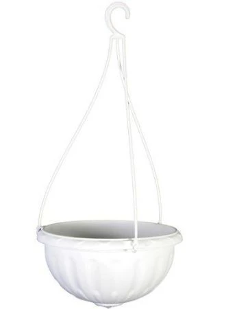 Кашпо подвесное 3,5л пластик ДЖУЛИЯ белый (20)