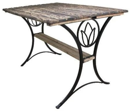 яяяСтол садовый разборный 77*76*120см комбинированный (металл+дерево) 881-65R