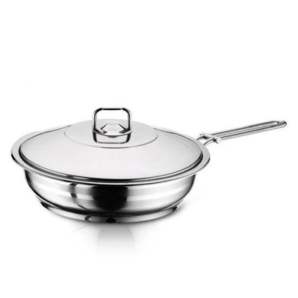 Сковорода 28*8см 4,5л нерж.сталь Anett мет.крышка 3TVCLK0028001 (4)