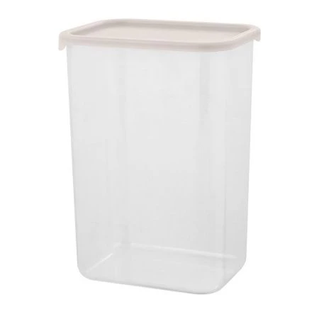 Банка для сыпучих продуктов 2л 140*105*195мм пластик Sugar&Spice прямоугольный с гибкой крышкой латте (8)