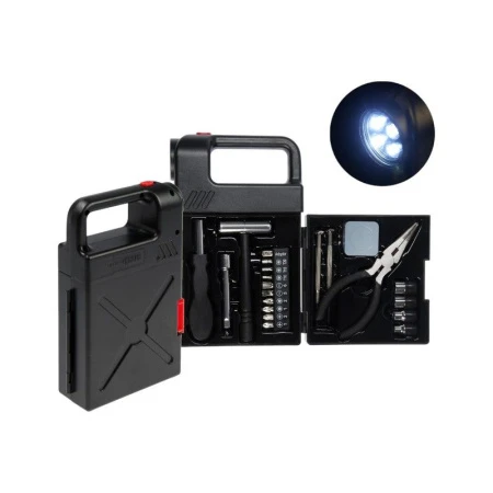 Набор инструментов металл 21пр в пласт.кейсе Фонарь TUNDRA (24)