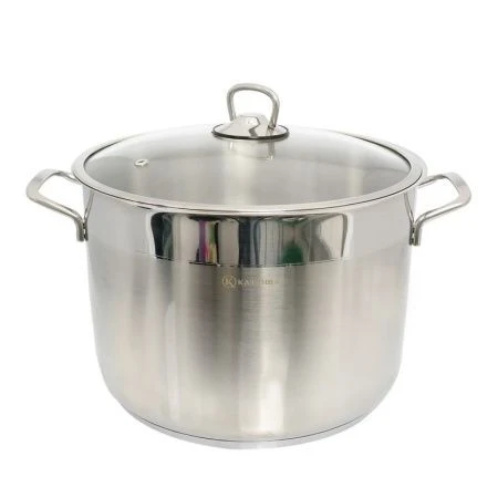 Кастрюля 12л нерж.сталь СОФИЯ стекл.крышка 28см арт.9920-1090-0 (4)