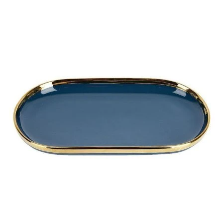 Блюдо 30*16,3*3см фарфор Royal line. Midnight Blue овальное (24)