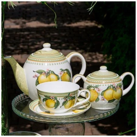 Чайный набор 14пр фарфор ЛИМОНЫ на 6 персон 300мл (4)