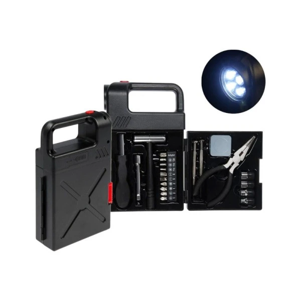 Набор инструментов металл 21пр в пласт.кейсе Фонарь TUNDRA (24)