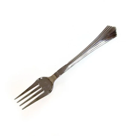 Вилка одноразовая столовая 17,5см набор 6шт Complement Shine серебряная (48)