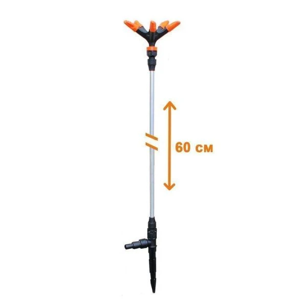 Разбрызгиватель удлиненный 5-ти рожковый пластик 60см для шланга 1/2-3/4 ЖУК  (10) 5202-00