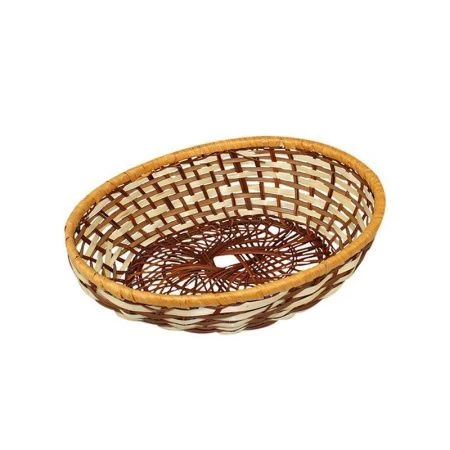 Корзинка плетеная лоза 21,5*16*6см овальная светло-коричневая