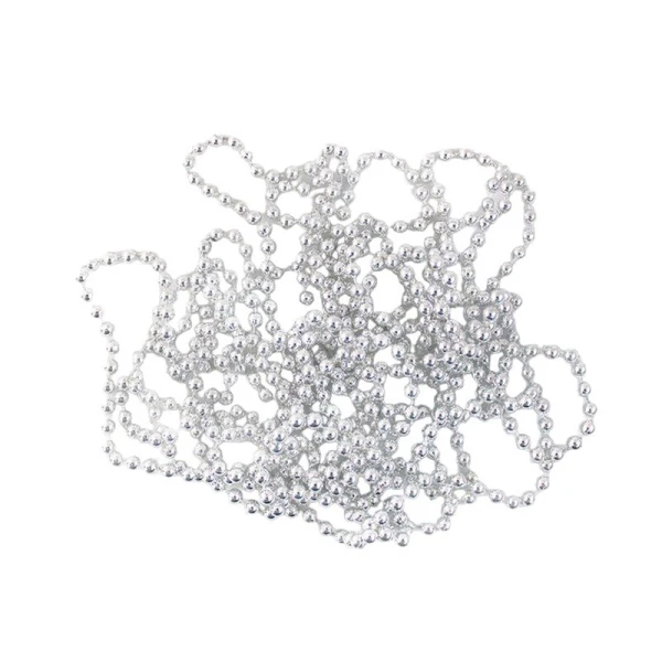 Украшение новогоднее Бусы ШАРИКИ 5м d6мм пластик серебро JC-14972 (144) Украшение новогоднее Бусы ШАРИКИ 5м d6мм пластик серебро JC-14972 (144)