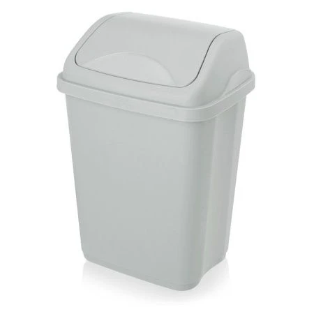 Контейнер для мусора 16л 300*240*440мм пластик Ultra серый с подвижной крышкой (12