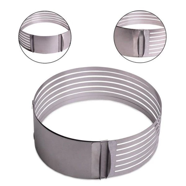 Форма-слайсер регулируемая 15*22 см нерж.сталь с отверстием для нарезки и ножом (7788)