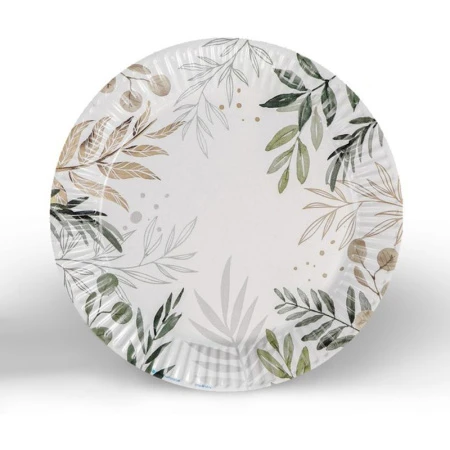Тарелка бумажная 18см (набор 6шт.) Природа (75)