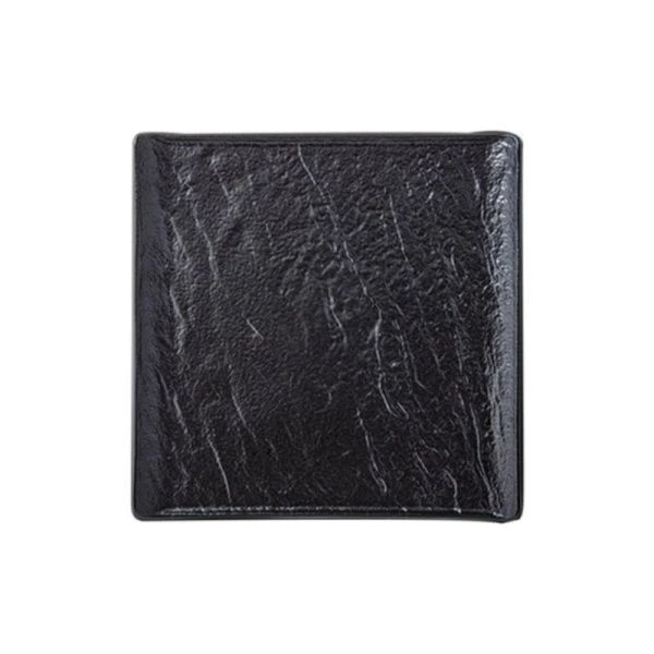 Тарелка мелкая 17*17см фарфор Slatestone черный квадратная WL-661105/A (6/48)