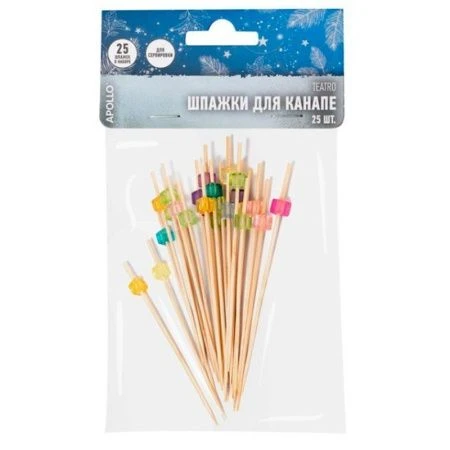 Шпажки для канапе 25шт 12см бамбук Teatro Фигурки TET-44