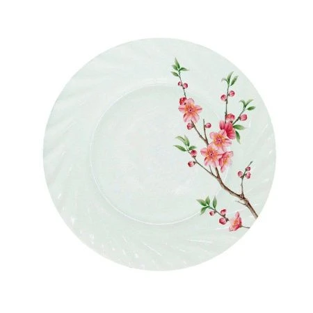 Тарелка мелкая 24,1см стеклокерамика JEWEL Флора 6933 обеденная