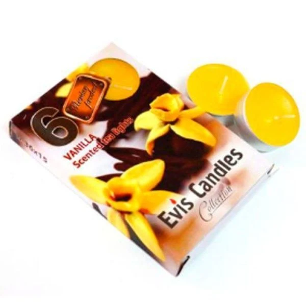 Свеча чайная 6шт D-37мм ароматизированная Ваниль (20)