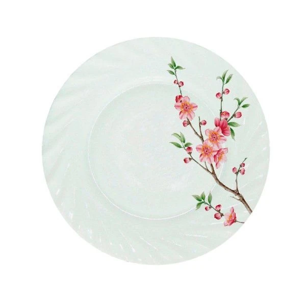 Тарелка мелкая 24,1см стеклокерамика JEWEL Флора 6933 обеденная