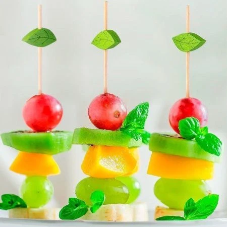 Шпажки для канапе 12см 100шт бамбук Листок  в пакете PATERRA (50)