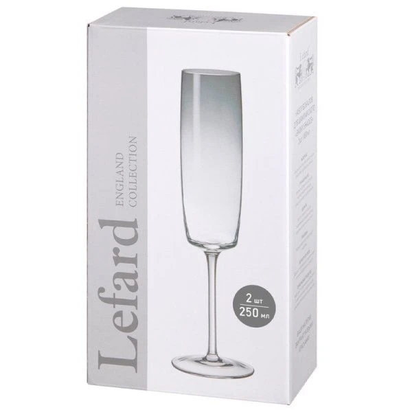 Бокалы для шампанского набор 2шт 250мл стекло Smoky Shades (12)