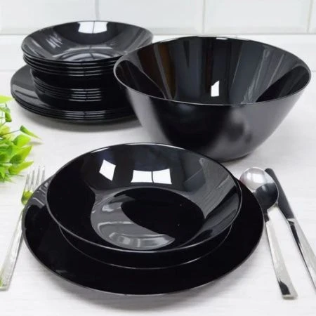 Столовый набор 19пр стеклокерамика ЗЕЛИ БЛЭК V3915 (1)