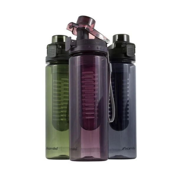 Бутылка для воды 750мл пластик (тёмно-синий, тёмно-зелёный, бордовый) арт. 2304 (40)