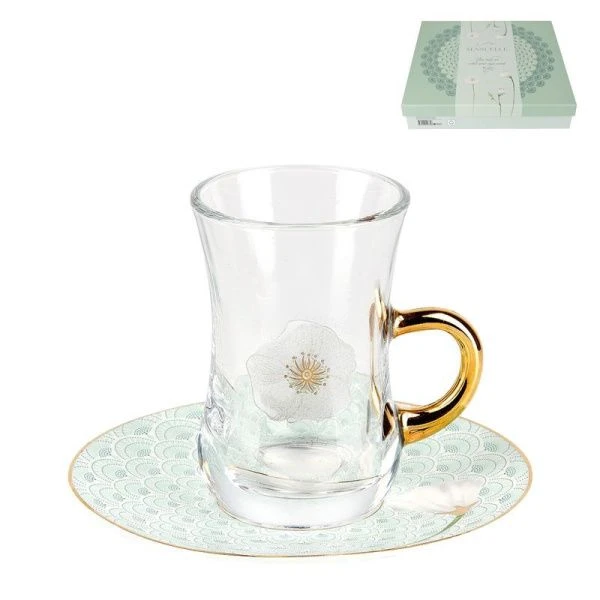 Чайный набор армуды 12пр фарфор/стекло Sensuelle на 6 персон 90мл подар.уп. (8)