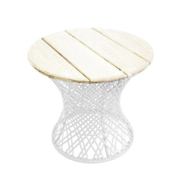 Стол Бонго макси h51см d56см металл белый