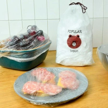 Крышка-чехол для пищевых продуктов набор 100шт 22*15см полиэтилен VL80-507 (12/144)