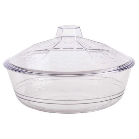 яяяСухарница Изобилие с крышкой 230*125мм прозрачная (12) ВЫВОД