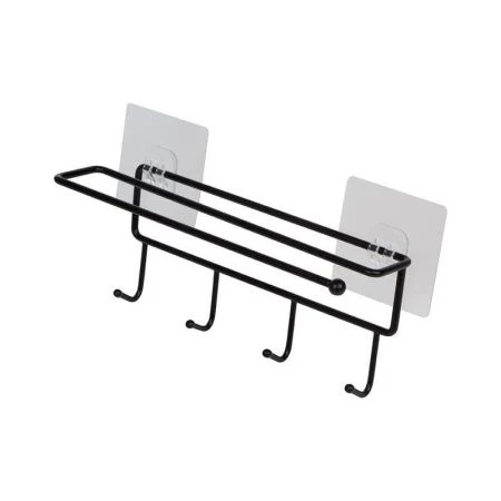 Держатель для бумажных полотенец настенный 22*9,5*8см металл черный MAGIC MR-01 (24)