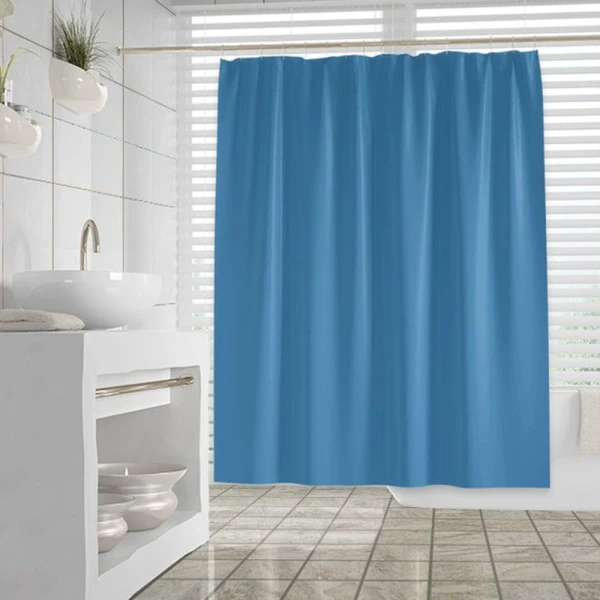 Штора для ванной полиэстер 180*170 голубая WS-814-1/JC-14777 (72)