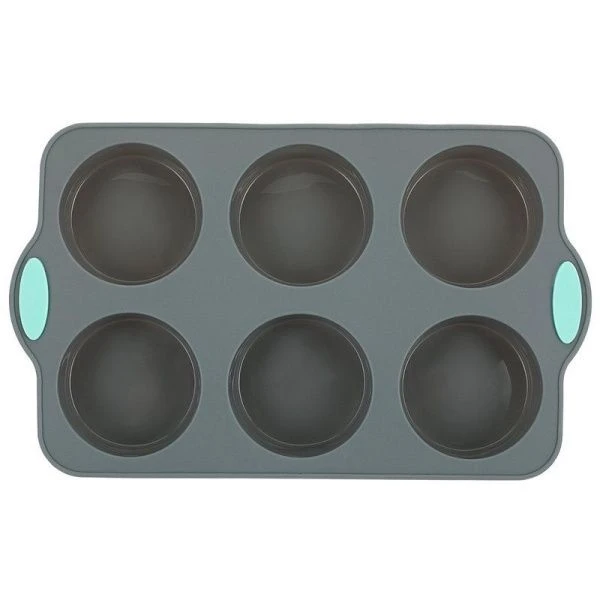 Форма для кексов 6 ячеек 25*15*3см силикон Silicone 79-005 (100)