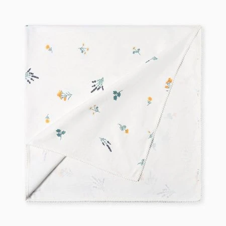 Скатерть 100%хлопок/рогожка 146*220+/-2см Полевые цветочки 176 г/м2