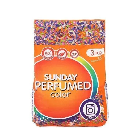 Порошок стиральный 3кг SUNDAY парфюмир. для цветного белья автомат (5) Порошок стиральный 3кг SUNDAY парфюмир. для цветного белья автомат (5)